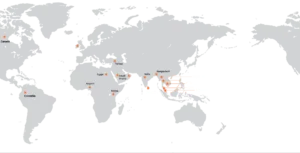 India Centered World Map without boundaries_April24 1