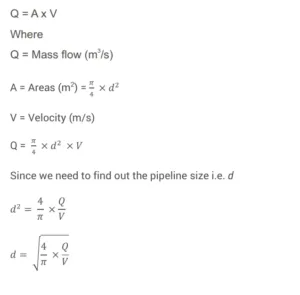 Condensate recovery pipeline sizing formula