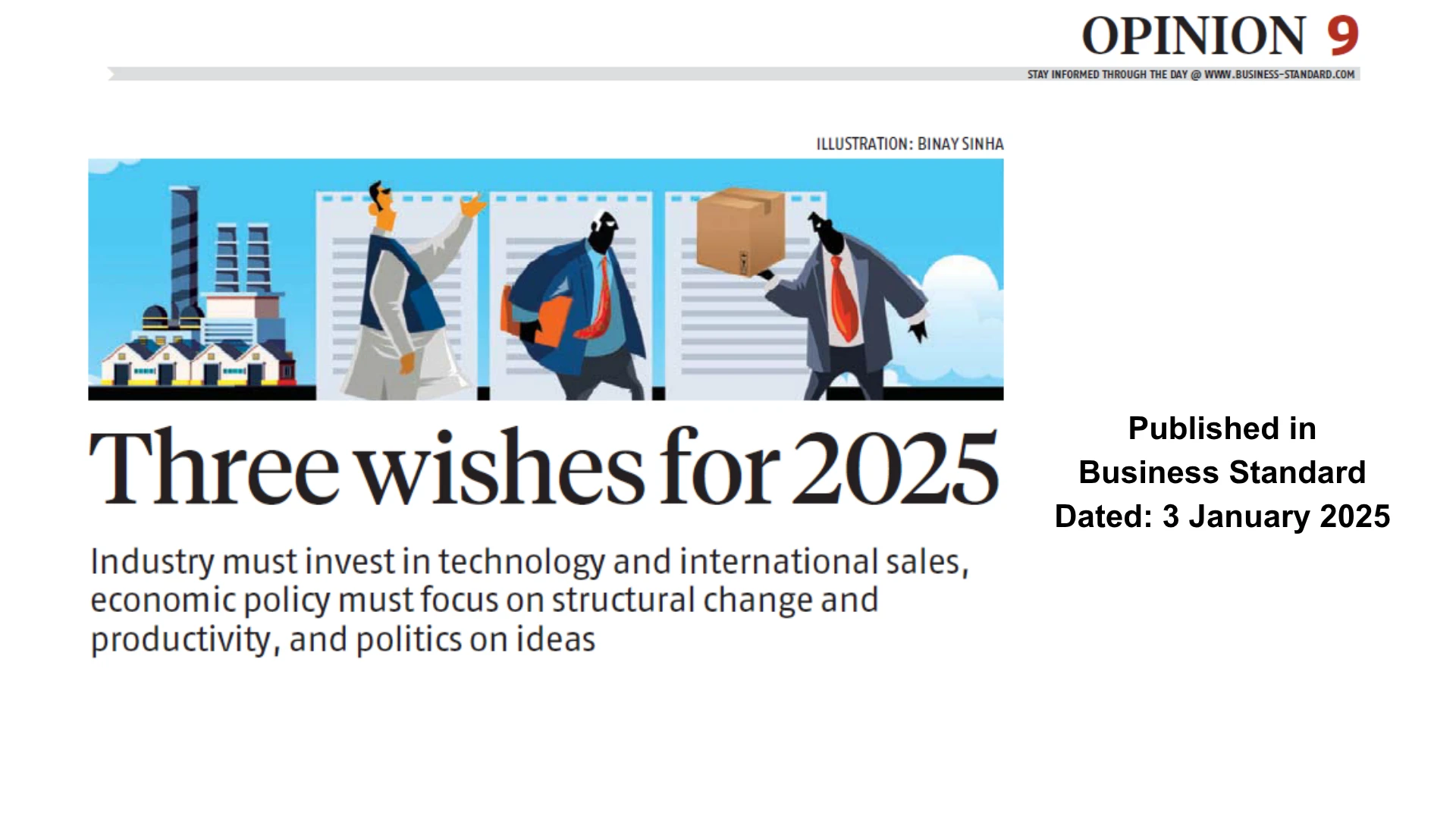 Three wishes for 2025
