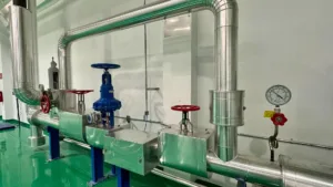 Forbes Marshall pressure reducing station installed inside a Textile Dyeing Plant in Thailand