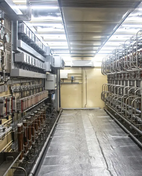 Inside view of a Forbes Marshall Shelter based Steam and Water Sampling System (SWAS) for Power Plants