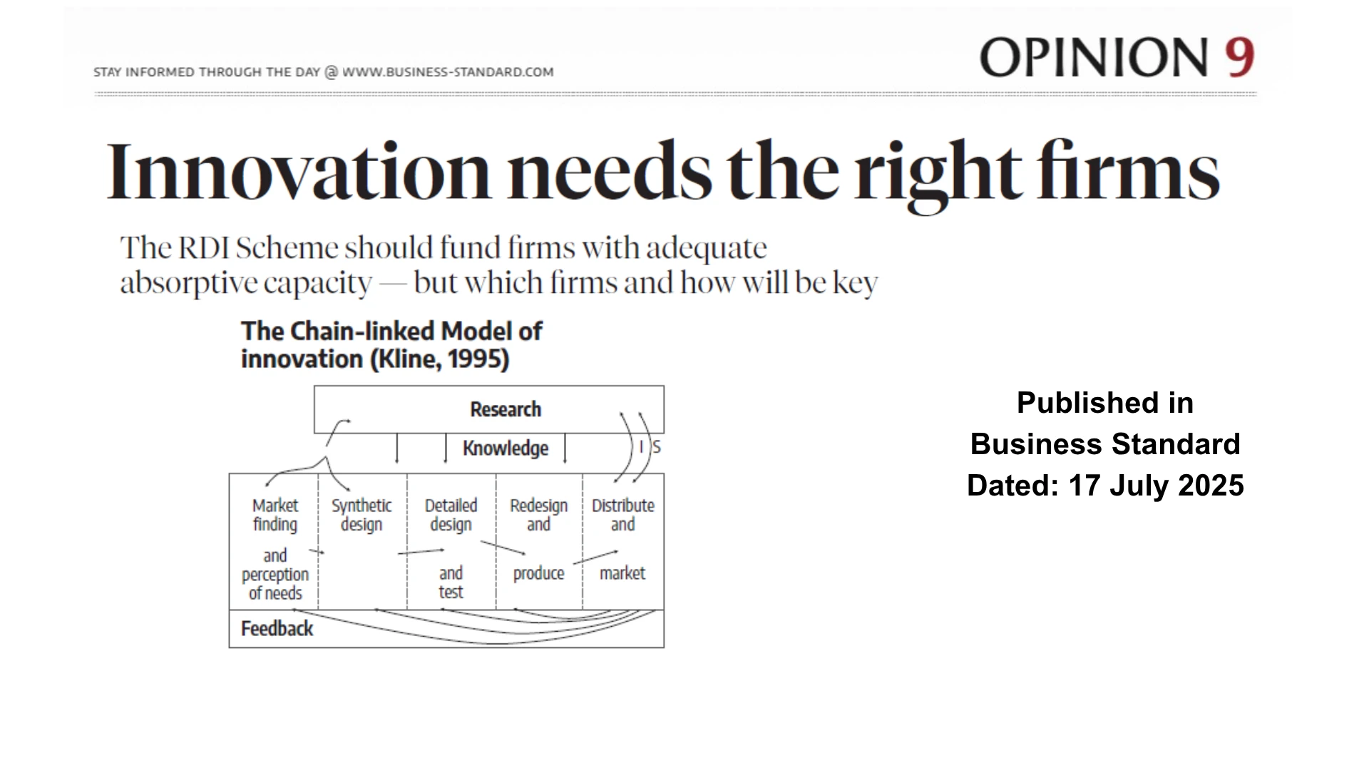 Innovation needs the right firms