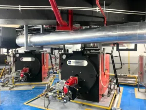 Forbes Marshall Oil and Gas Fired Boilers Installed in the Boiler Room of a Hotel in Indonesia