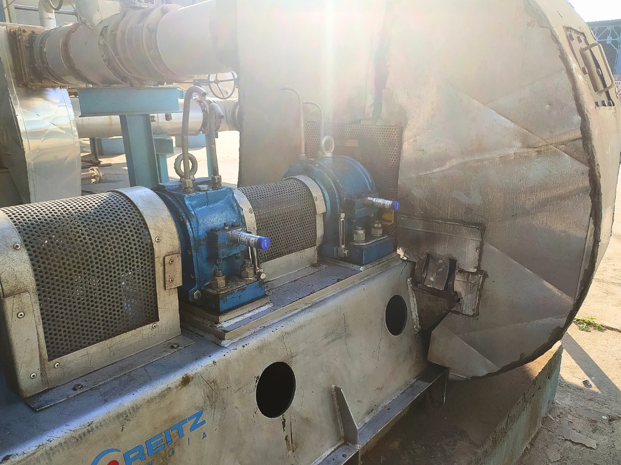 Blower inside fertilizer plant