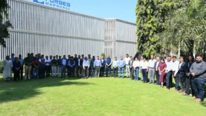 Group picture of Forbes Marshall members with customers at the Energy Conservation Awards 2025