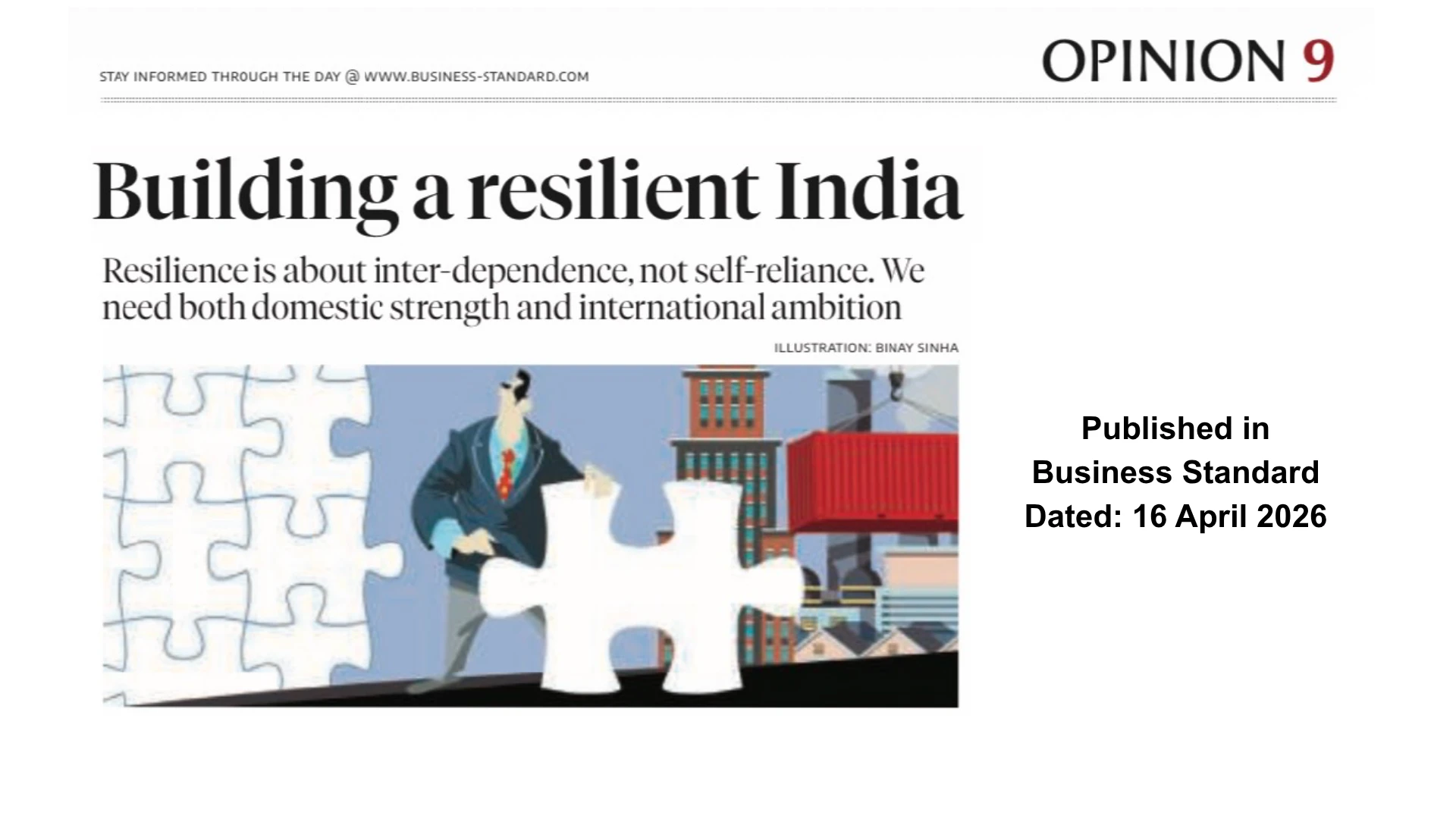 Building a resilient India